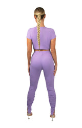 Chill And Vibes Lilac Two Piece Set
