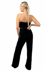 Molly Wide Leg Velvet Trousers