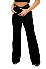 Molly Wide Leg Velvet Trousers