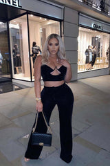 Molly Wide Leg Velvet Trousers