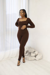 Made With Love Chocolate Corset Jumpsuit