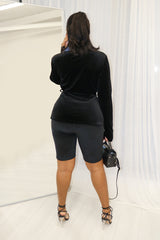 Let's Talk Business Velvet Blazer Set