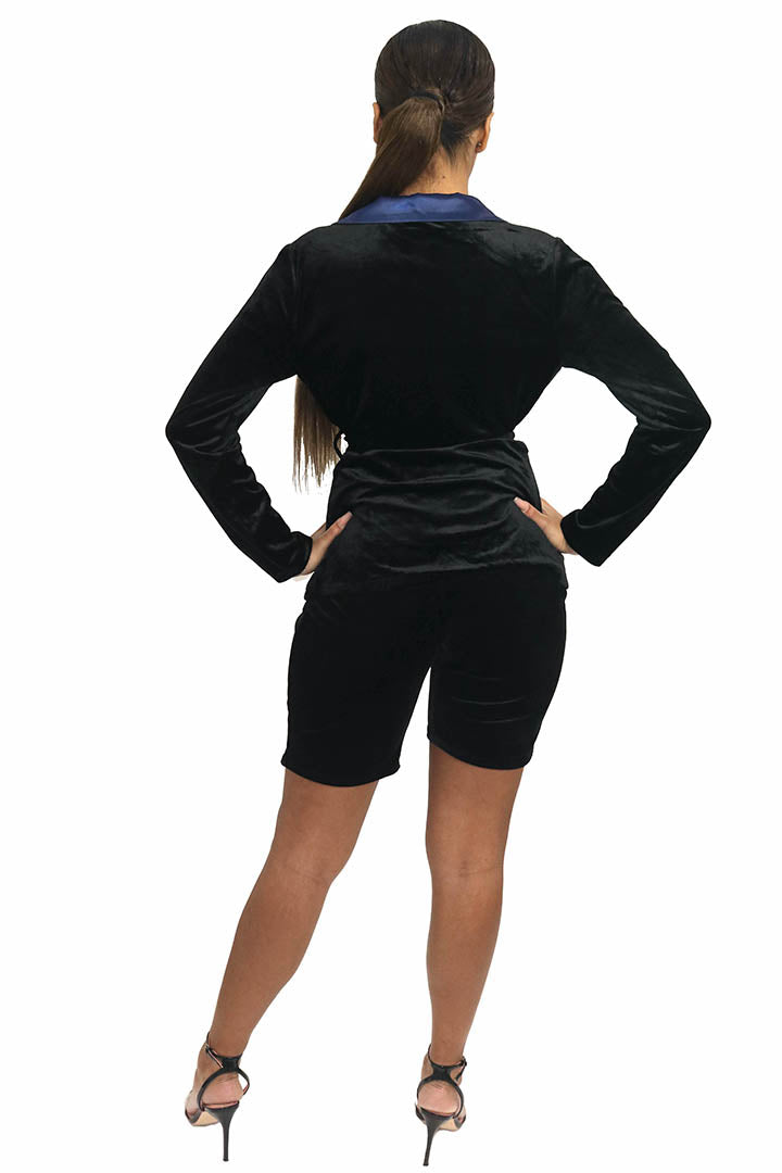 Let's Talk Business Velvet Blazer Set