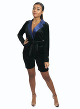 Let's Talk Business Velvet Blazer Set